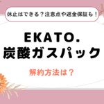 EKATO. 炭酸ガスパックの解約方法は？休止はできる？注意点や返金保証も！